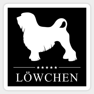 Lowchen Dog White Silhouette Sticker